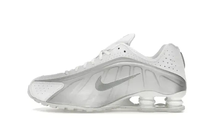 Nike Shox R4 White Bright Crimson Metallic Silver