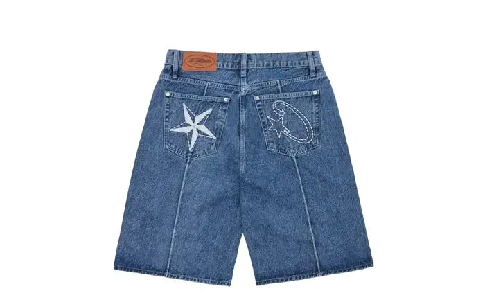 Corteiz C-Star Denim Jorts Faded Blue