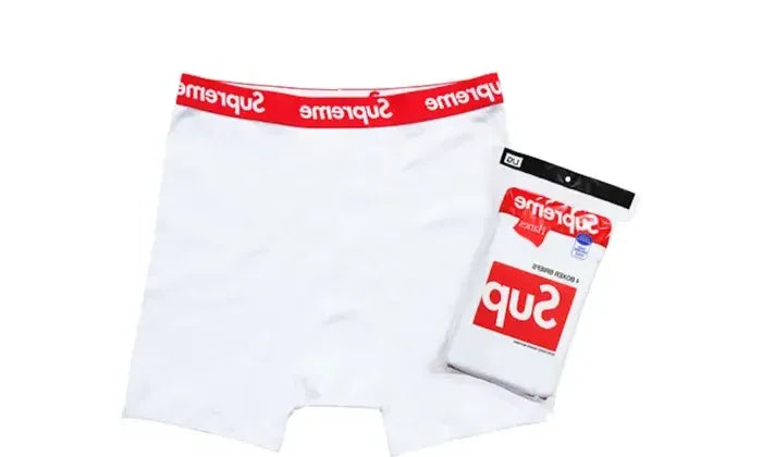 Supreme Hanes Boxer Briefs White