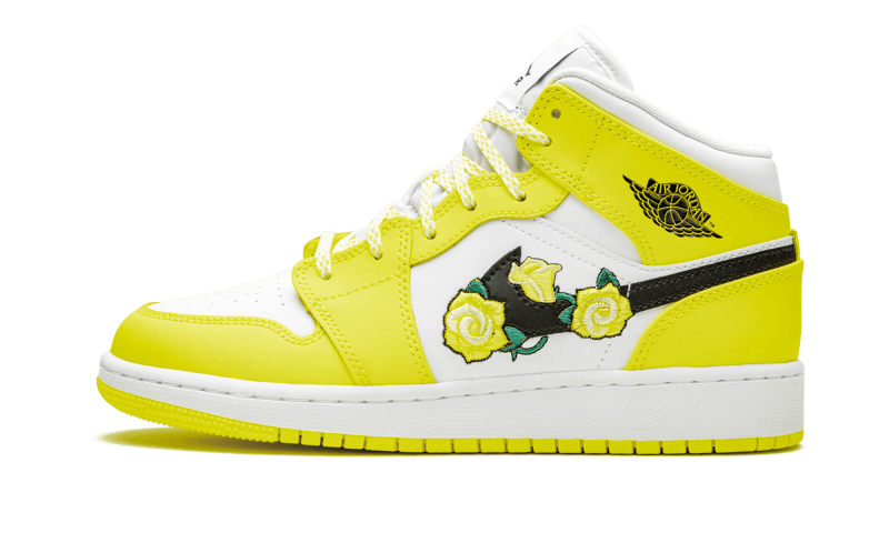 Air Jordan 1 Mid Dynamic Yellow Floral