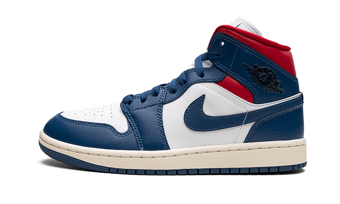 Air Jordan 1 Mid French Blue Gym Red