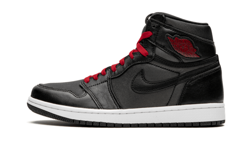 Air Jordan 1 Retro High Black Satin Gym Red