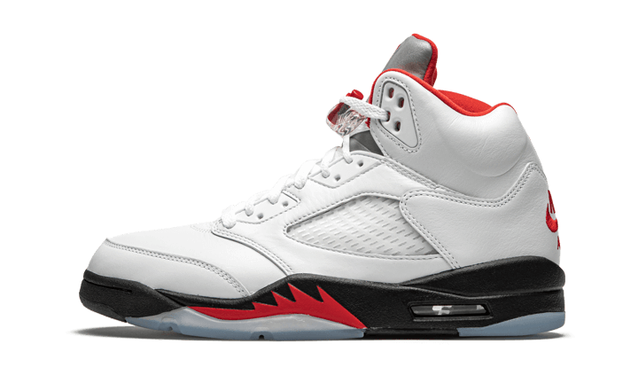 Air Jordan 5 Retro Fire Red Silver Tongue