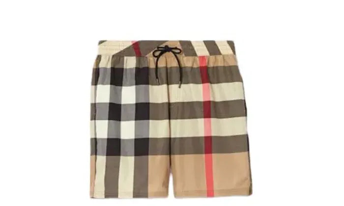 Burberry Check Drawcord Swim Shorts Archive Beige