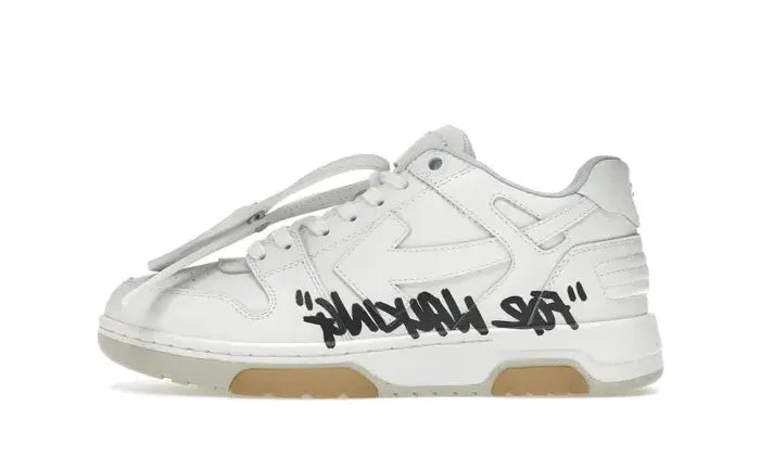 OFF-WHITE Out Of Office OOO Low Tops For Walking White Black