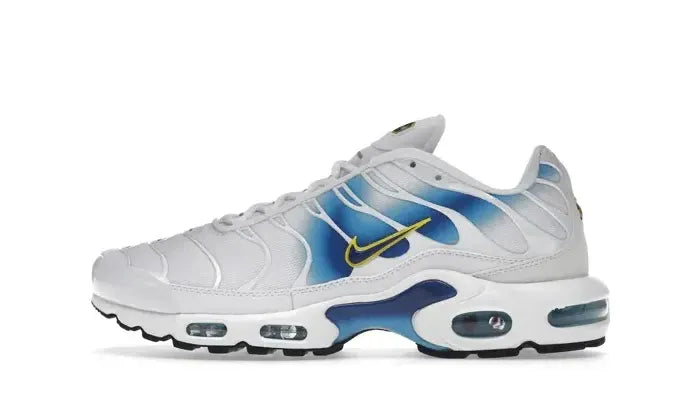 Nike Air Max Plus Spray Paint Swoosh White Blue