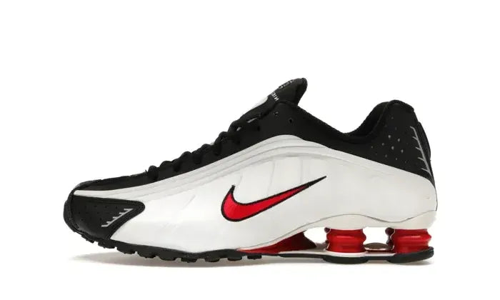 Nike Shox R4 Platinum Tint University Red Black