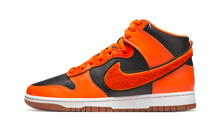 Nike Dunk High Retro Chenille Swoosh Safety Orange