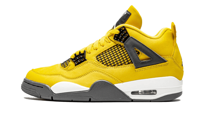 Black and yellow jordan top 4s
