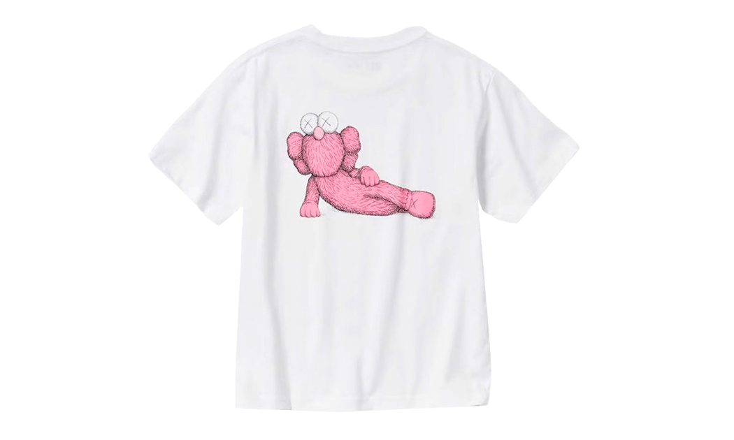 Uniqlo T-Shirt KAWS Pink Graphic