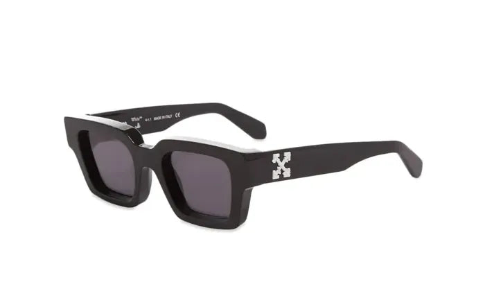 OFF-WHITE Virgil Square Frame Sunglasses Black White Grey
