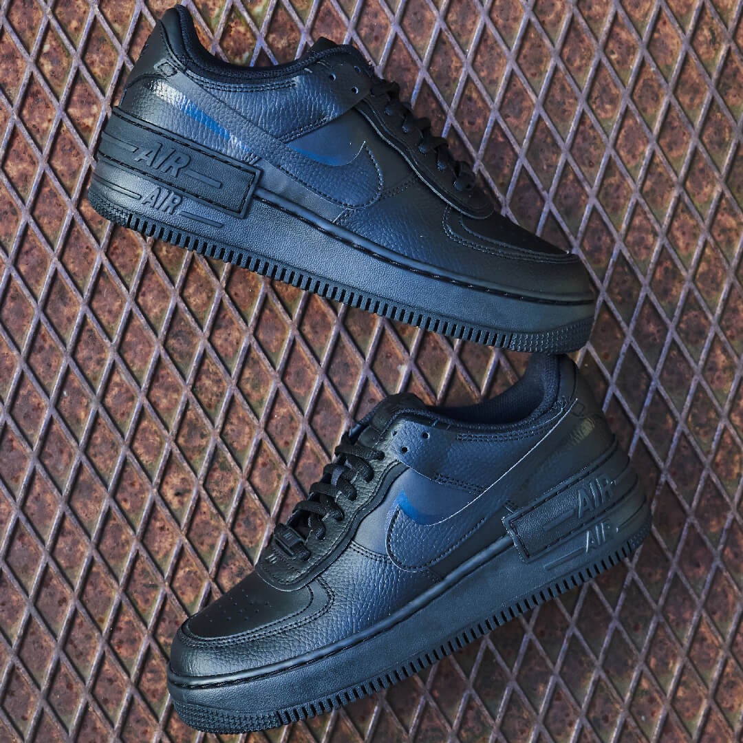 nike air force 1 shadow black and blue
