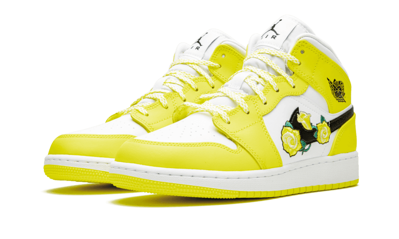 air jordan yellow floral