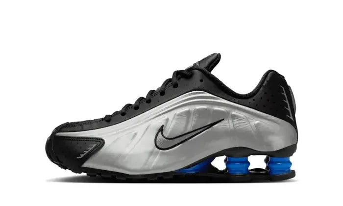 Nike Shox R4 Metallic Silver Black Racer Blue