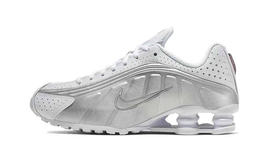 Nike Shox R4 White Metallic Silver