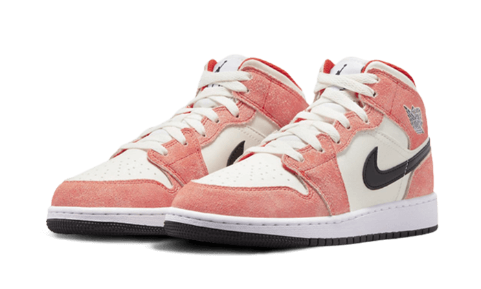 Air Jordan 1 Mid SE Naranja Gamuza - Hypedfam