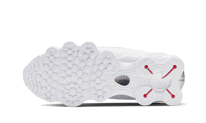 Nike shox orange and sales white