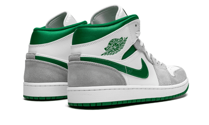NIKE AIR JORDAN 1 MID / GREEN AQUA TONE Jordan AIR JORDAN 1 MID - High-top trainers - white⁄oxidized green